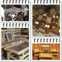 대나무 디자인 책상 의자
