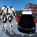 Flying Police Car Robot:Cop Shooting Game