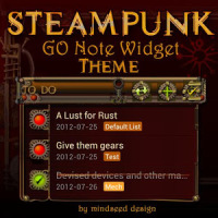 Steampunk GO Note Widget Theme