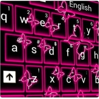 Neon Butterflies Keyboard