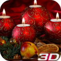Christmas Candle 3D Wallpaper