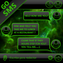 THEME GO SMS DARK SPACE GREEN