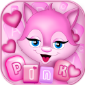 女の子のためのピンクのキーボードのテーマ