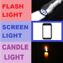 Flashlight, Candle, Screen Lite Bright Flash Light