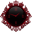 Red Crown Clock Widget