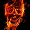 burning skull live wallpapers