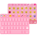 Girly Pink Emoji Keyboard Skin