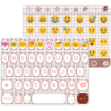 Cute Bunny Emoji Keyboard Skin