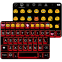 Red Snake Emoji Keyboard Theme
