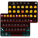 Red Love Emoji Keyboard Theme