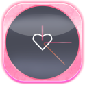 Pink Love Clock Widget
