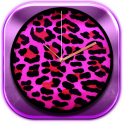 Pink Cheetah Clock