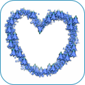 Molduras coração azul