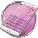 Dialer theme Pink Flower Glass