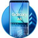 Keyboard for Galaxy A8 Blue