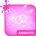 Rosa Blasen Animierte Tastatur