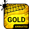Gold Animated Keyboard + Live Wallpaper
