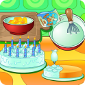 Cooking cream cake birthday