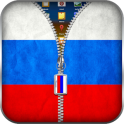 Russian Flag Zipper Lock Screen