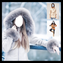 Mädchen Winter-Fotorahmen