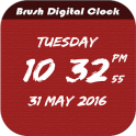 Brush Digital clock LWP free