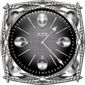 Free Alien Steel Clock Widget Collection