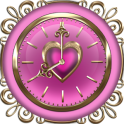 Pink Love Clock Widget Collection