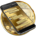 SMS Messages Metal Solid Gold Theme