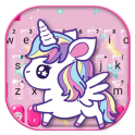 Cute Pink Unicorn Keyboard Theme