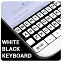 Black & White Keyboard Theme with Emoji, GIF, Font