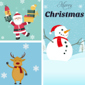 Christmas Grid Photo Collage Layout Collage