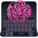 Pink Neon Glow Glossy Keyboard
