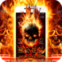 Cool Flame Skulls Theme Fire On Your Phone