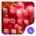 Red rose love-APUS launcher free theme