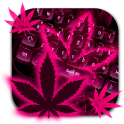 Weed Rasta Pink Keyboard Theme
