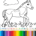 Cavalo jogo de colorir