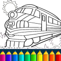 Trens colorir jogo