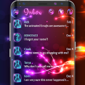 Neon light SMS theme