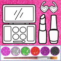 Glitter beauty coloring and drawing