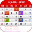 Croatia Calendar 2020