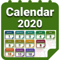 Calendar 2020 with Holidays