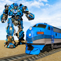 Futurista robot transformación tren juego