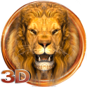 3D golden king lion theme