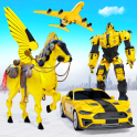 Flying Muscle Car Robot Transform Horse Robot Game