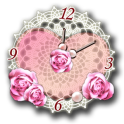 Heart Analog Clock Widget