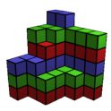 Count Cubes 3D. makes brain up