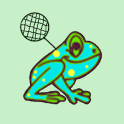 Retro Frog Tree Tennis game