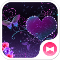 Butterfly Theme Violet Hearts