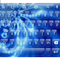 Glass Blue Wave Emoji Keyboard