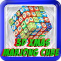 3d XMAS Mahjong Cube tile game